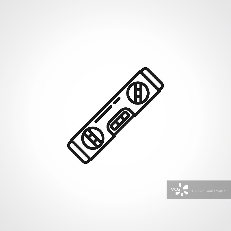 铅垂线建筑工具线性图标图片素材