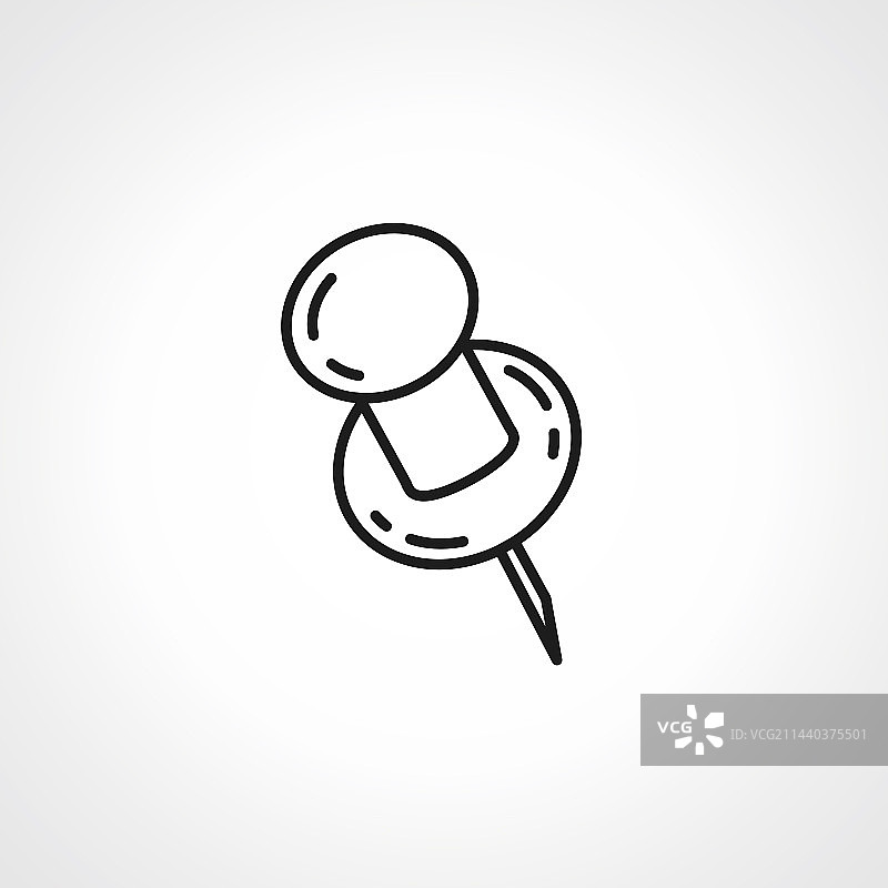 图钉线性图标图片素材