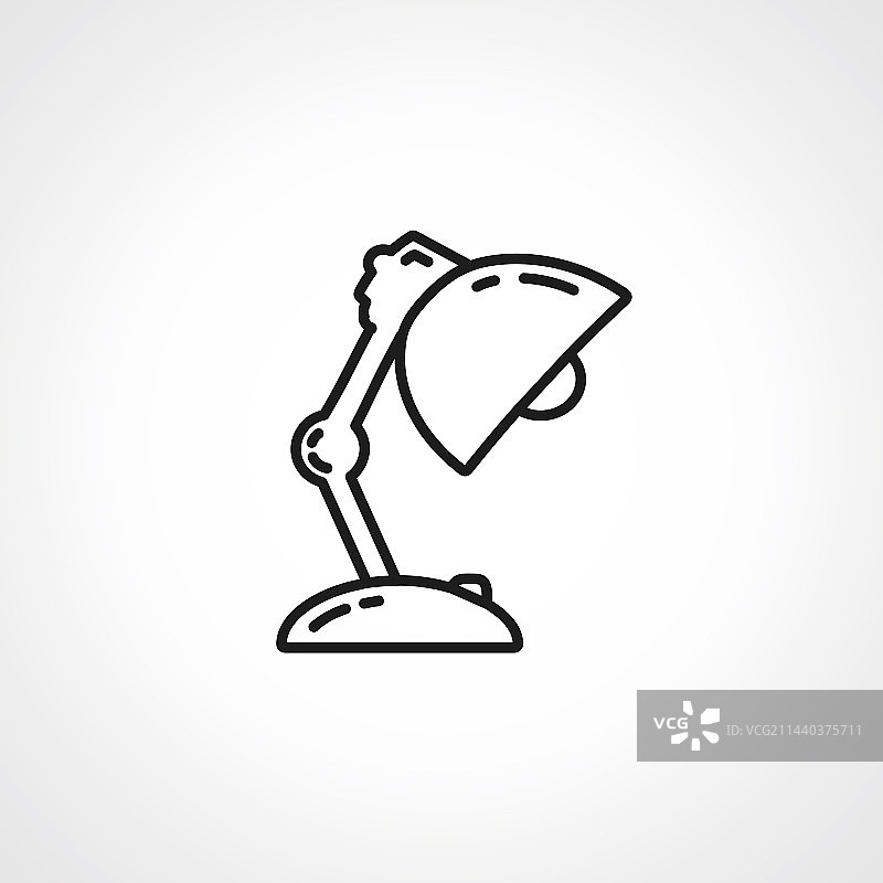 办公桌台灯线条图标图片素材