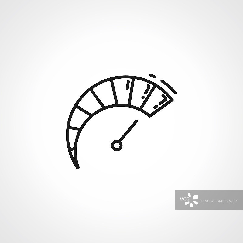 转速表线性图标刻度仪表线性图标汽车图片素材