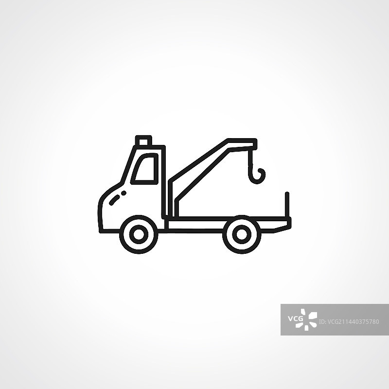 拖车线图标拖车轮廓图标图片素材