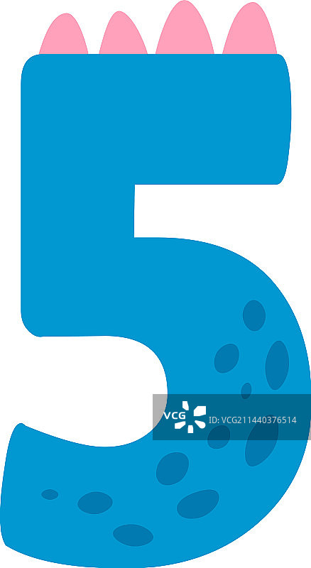 恐龙字母数字5图片素材