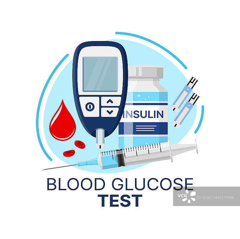 糖尿病护理血糖测试图标图片素材