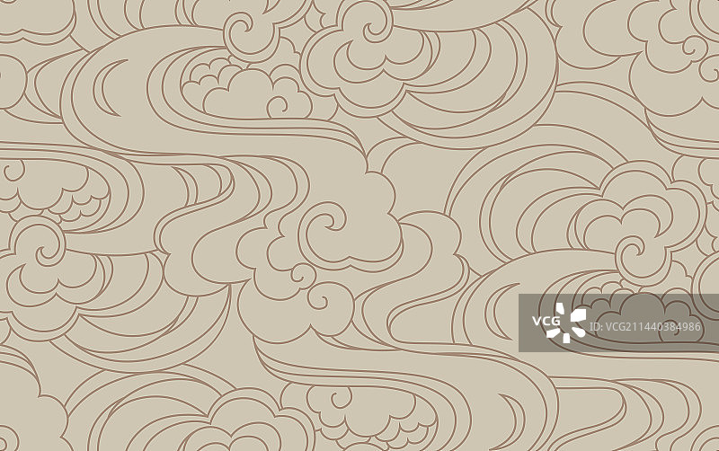 无缝传统祥云底纹图案图片素材