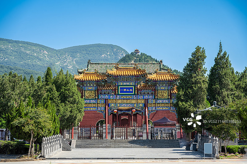 航拍中国河南省郑州市登封中岳庙景区图片素材