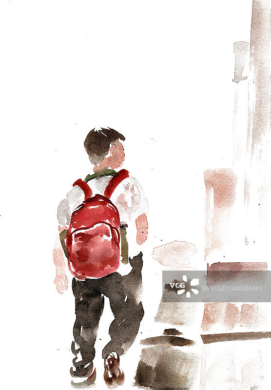 放学的儿童图片素材