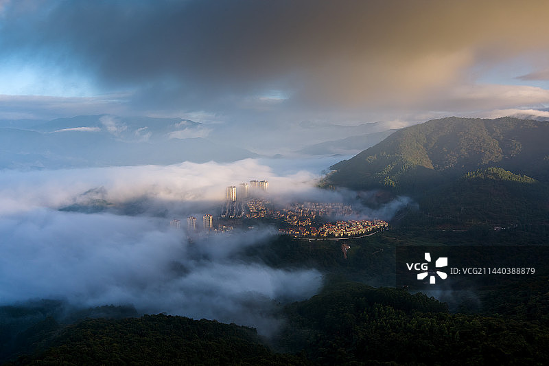 厦门十里蓝山云海风光图片素材