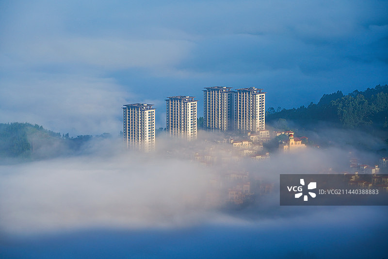 厦门十里蓝山云海风光图片素材