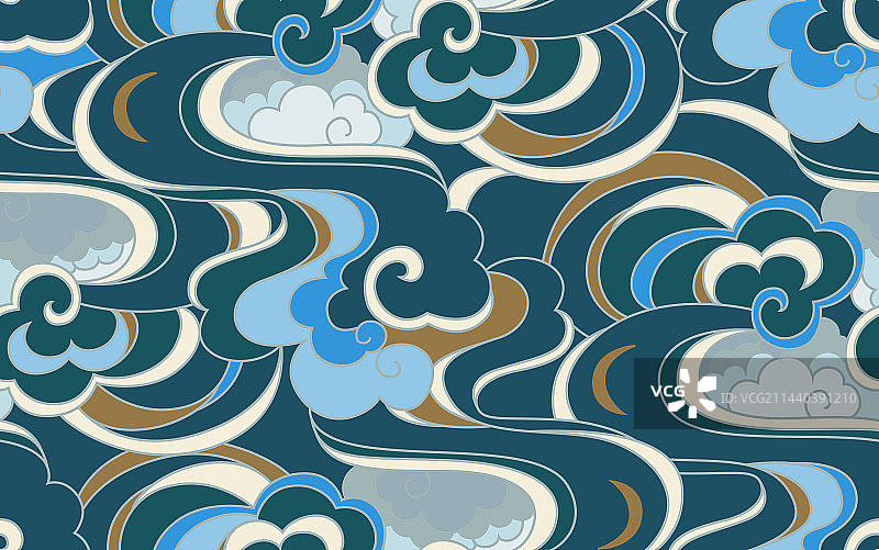 无缝祥云背景图案图片素材