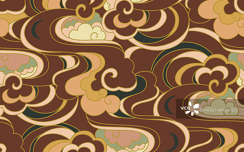 无缝祥云背景图案图片素材