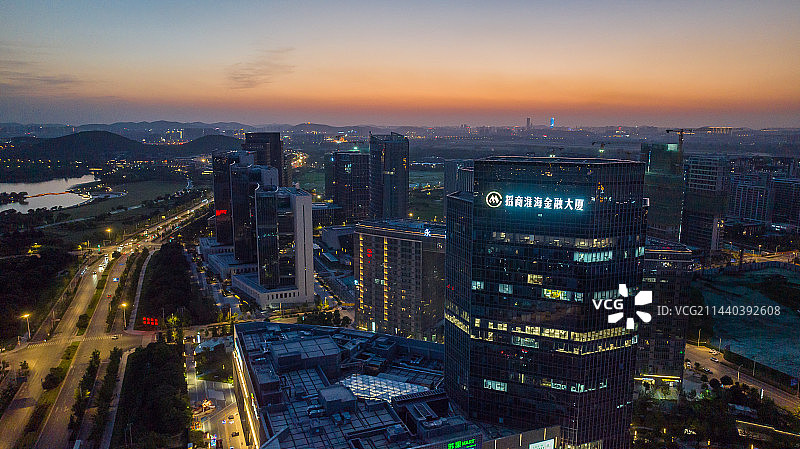 徐州市新城区云龙区金融集聚区大龙湖景区图片素材