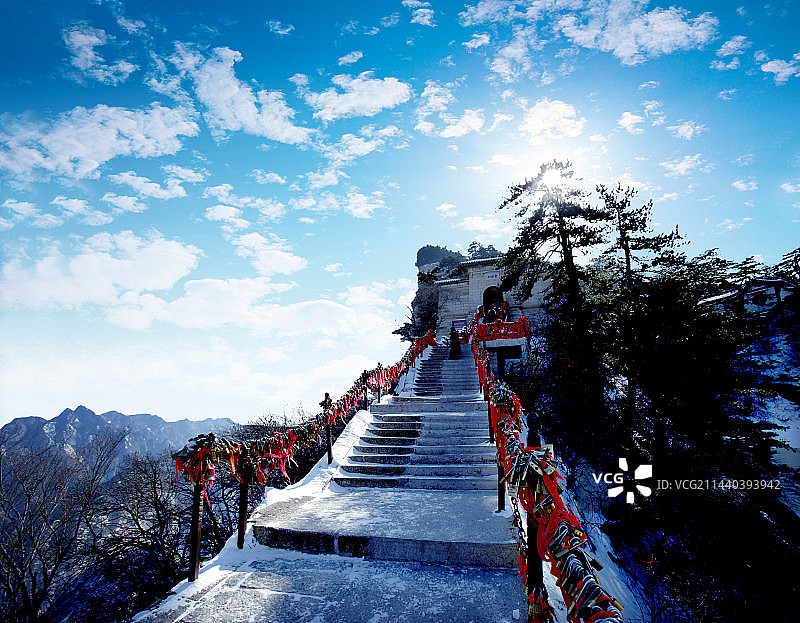 陕西“西岳”华山金锁关图片素材