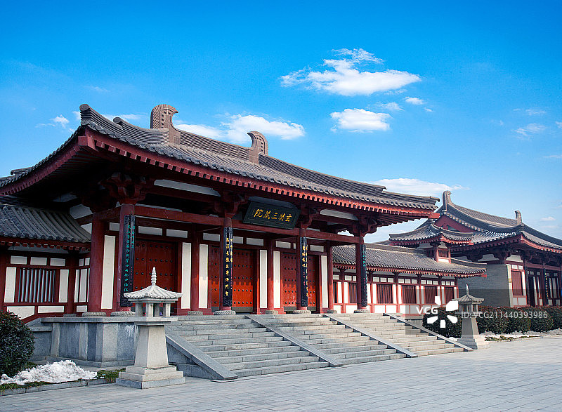 陕西西安慈恩寺玄奘三藏院图片素材