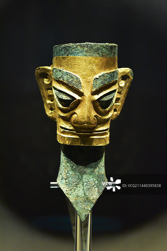 金面铜人头像图片素材