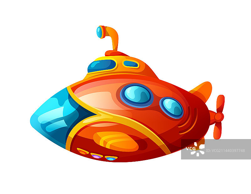 卡通水下潜水艇图片素材