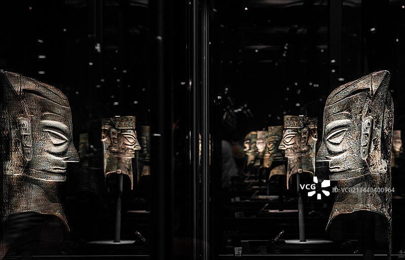 三星堆青铜头人像图片素材