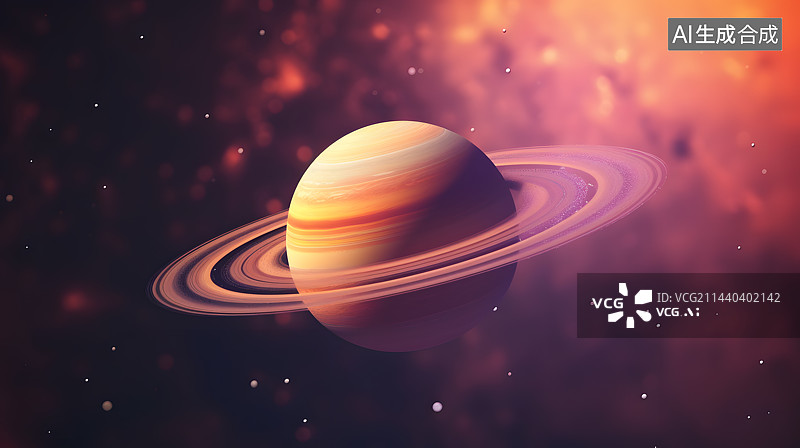 【AI数字艺术】黑色背景中的天体星球图片素材