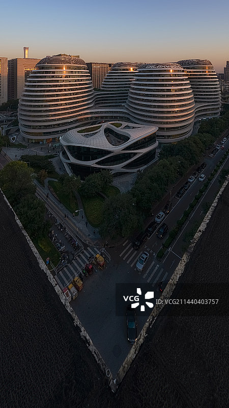 北京朝外SOHO城市风光建筑图片素材