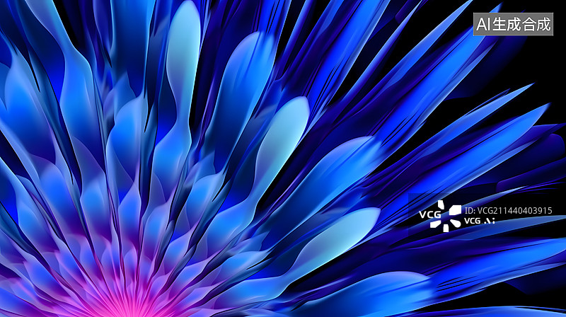 【AI数字艺术】花朵扇形绽放特写花瓣渐变摄像高清壁纸图片素材