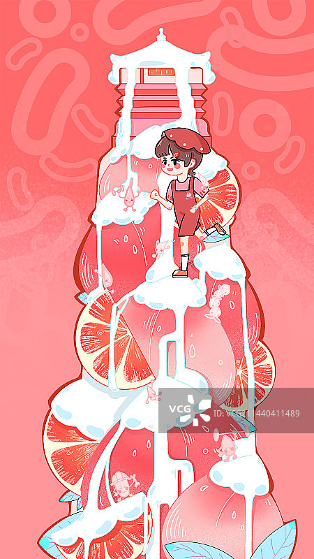 桃桃西柚图片素材