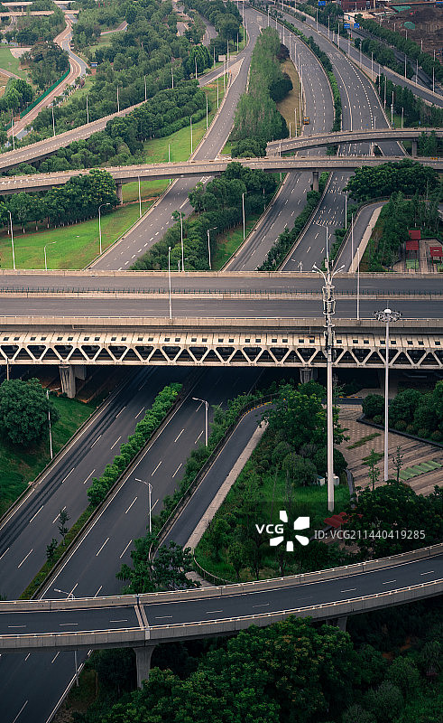城市高架道路高角度视图图片素材