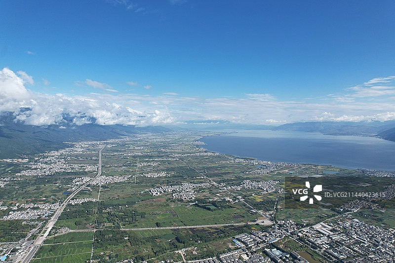 大理苍山洱海航拍图片素材