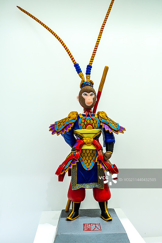 非物质文化遗产手工泥人-孙悟空孙大圣图片素材