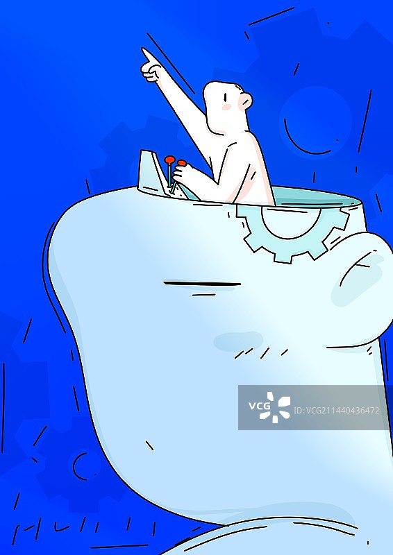 夏天共话故事绘本插画世界上最伟大的事，是一个人懂得如何作自己的主人。图片素材