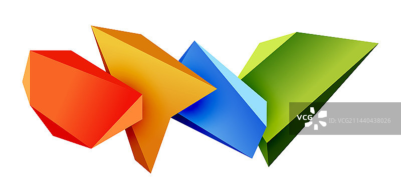 三维低多边形三角形几何设计图片素材