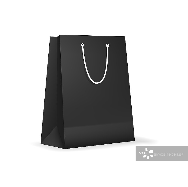 黑色纸质手提袋样机图片素材