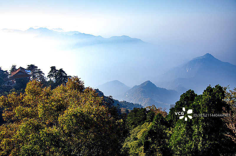 陕西西安长安区南五台风光图片素材