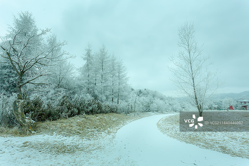 陕西秦岭雪景图片素材