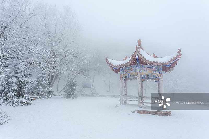 陕西秦岭雪景图片素材
