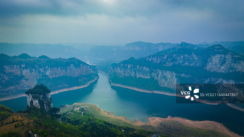 乌江源百里画廊化屋景区图片素材