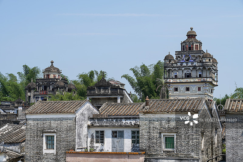 广东省 江门市 开平市 锦江里碉楼群 瑞石楼图片素材