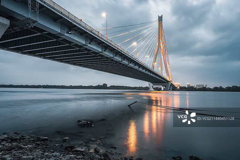 中国黑龙江哈尔滨松浦大桥图片素材
