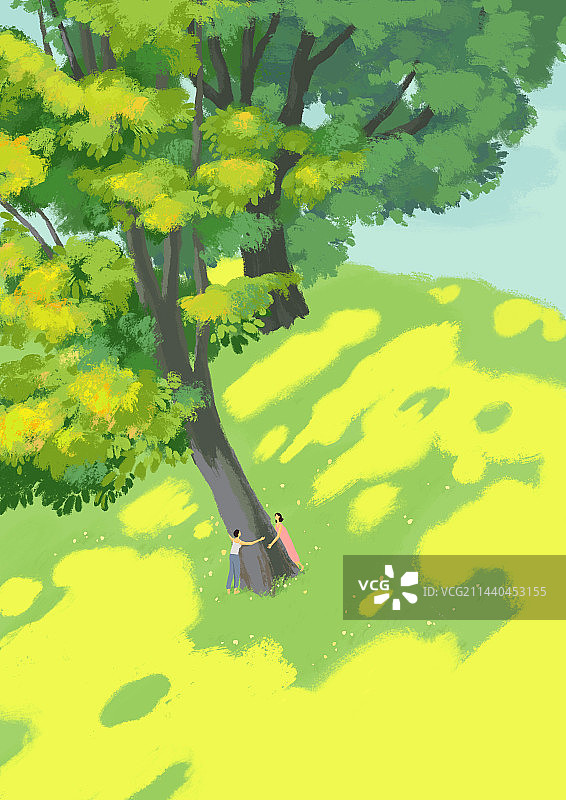 去拥抱大树吧，大树会给你力量图片素材