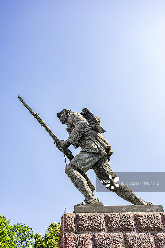 成都市人民公园川军抗日阵亡将士纪念碑图片素材