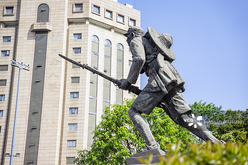 成都市人民公园川军抗日阵亡将士纪念碑图片素材