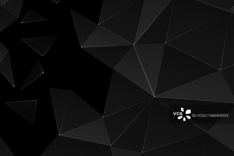 黑色点线链接几何形状商务科技抽象背景图片素材