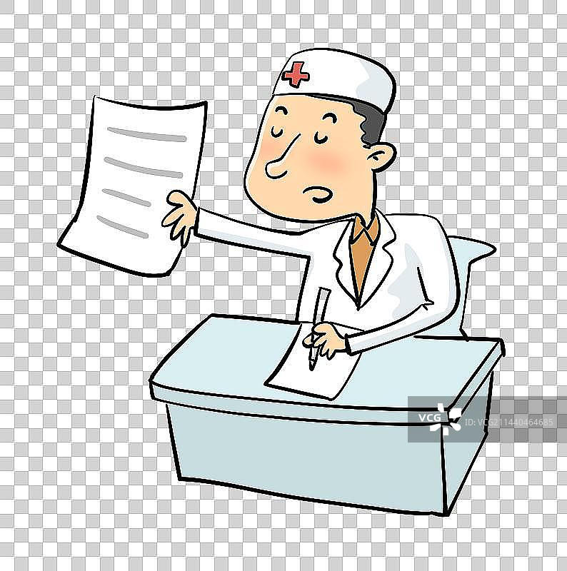 拿着病例的医生图片素材