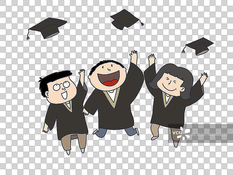 元素：毕业季庆祝的毕业生图片素材