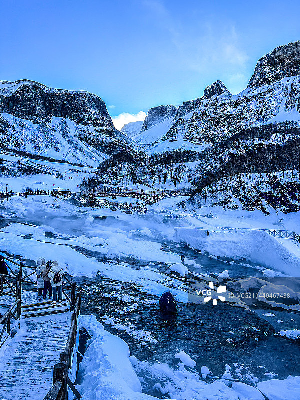 冬天美丽的长白山图片素材