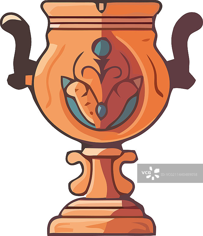 象征文化的古代陶器图片素材