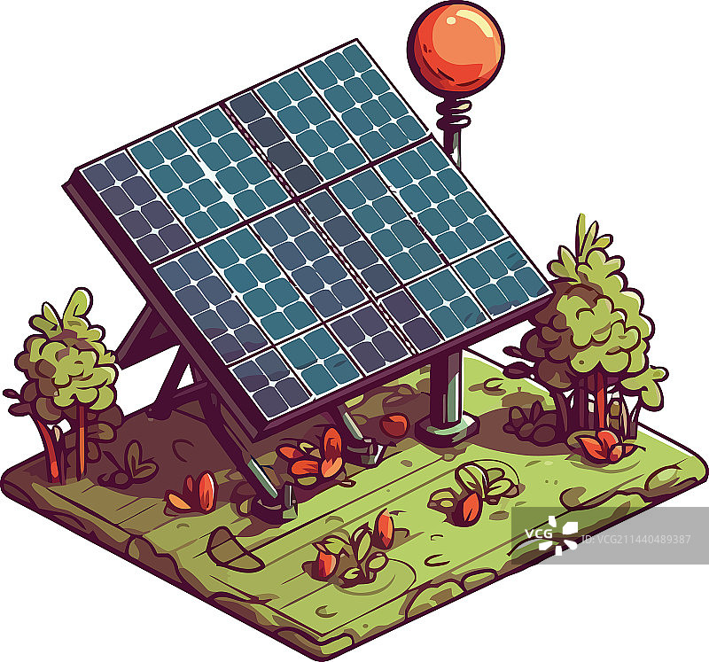 太阳能发电场推动可持续能源创新图片素材