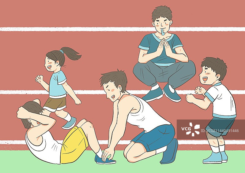 青少年体适能图片素材