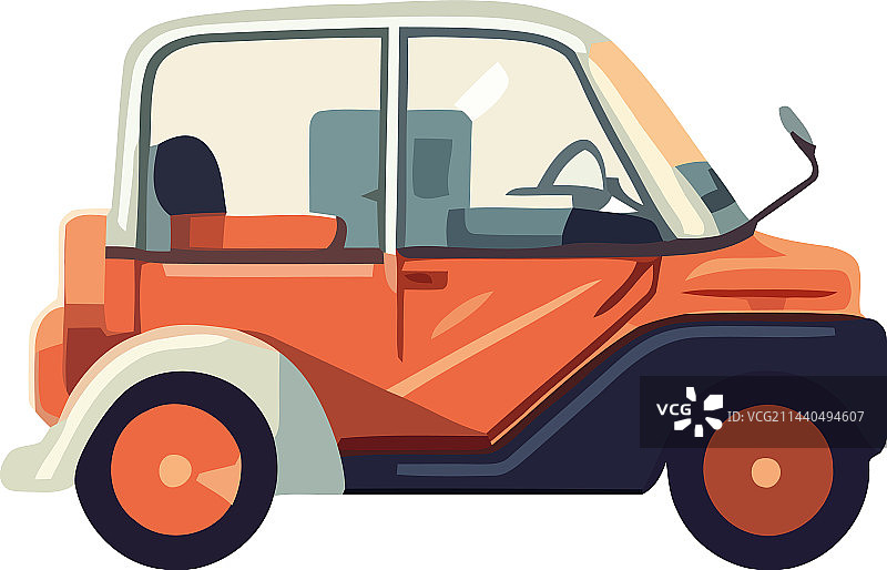 带老式图标的购物车图片素材