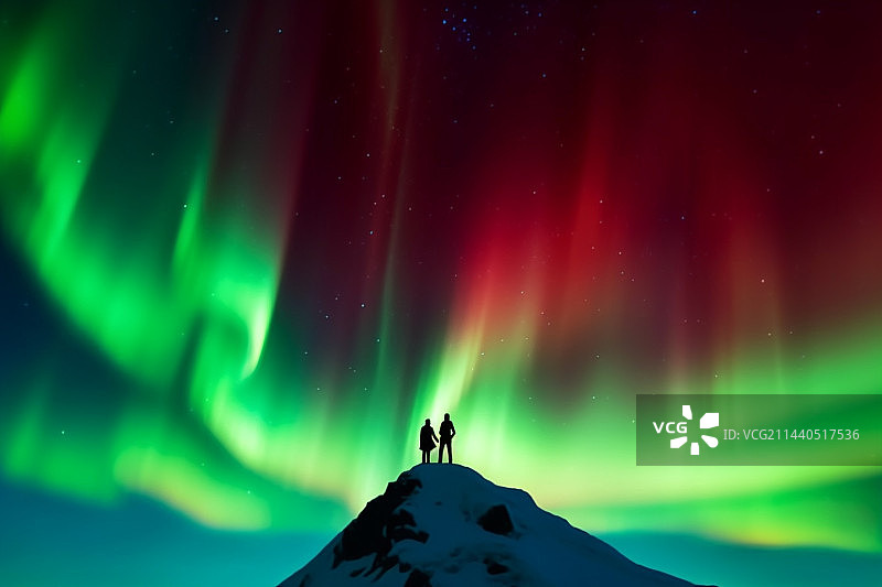 多彩极光图片素材