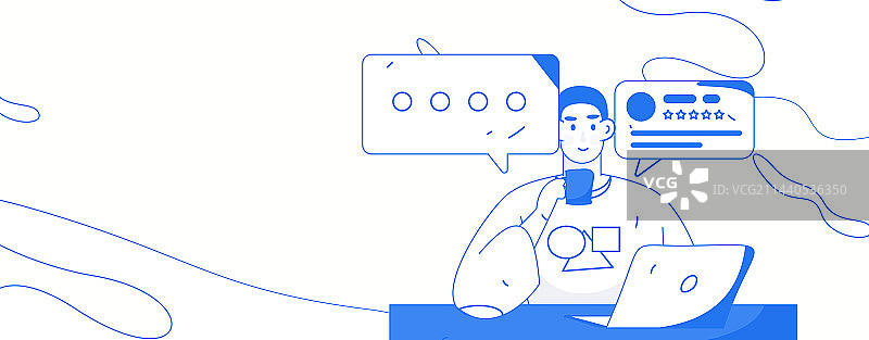 与咨询顾问进行沟通扁平矢量人物概念运营手绘插画图片素材