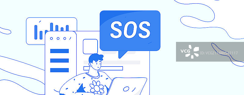 商务工作的人物扁平矢量概念运营手绘插画图片素材